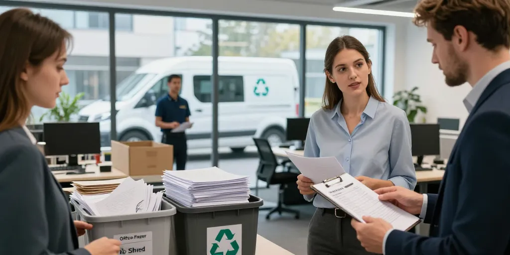 recyclage papier bureau