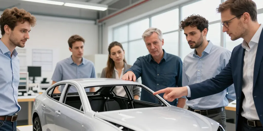 team building construction voiture
